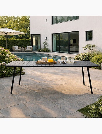 Bergame table de jardin 10-12 places 234cm gris foncé