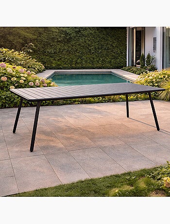 Bergame table de jardin 10-12 places 234cm gris foncé