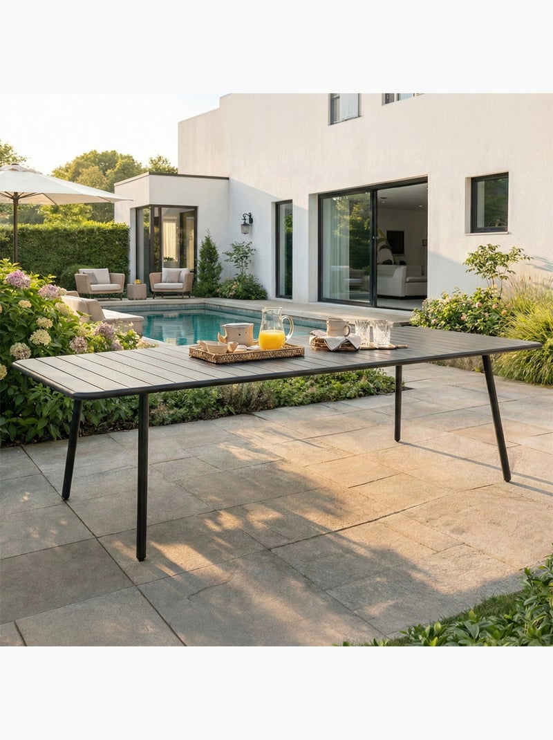 Bergame table de jardin 10-12 places 234cm gris foncé Gris - Kiabi