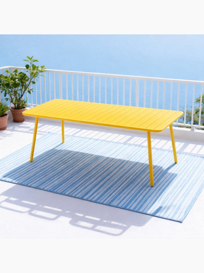 BERGAME Table de jardin 10-12 places 234cm jaune Jaune - Kiabi
