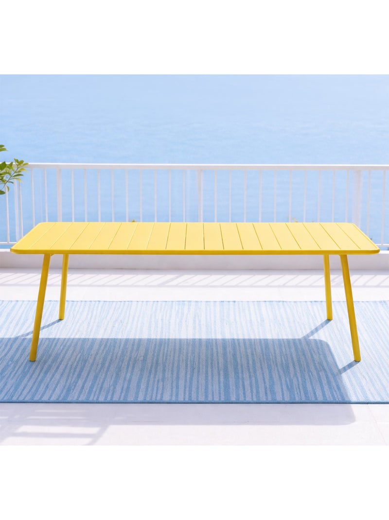 BERGAME Table de jardin 10-12 places 234cm jaune Jaune - Kiabi