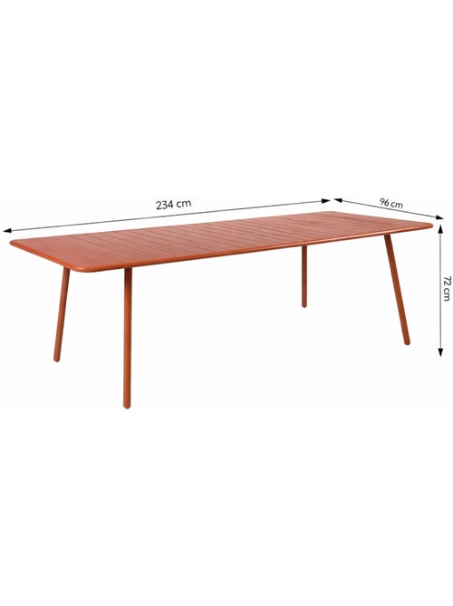 BERGAME Table de jardin 10-12 places 234cm terracotta - Kiabi BERGAME Table de jardin 10-12 places 234cm terracotta - Kiabi
