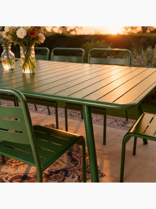 BERGAME Table de jardin 10-12 places 234cm verte - Kiabi BERGAME Table de jardin 10-12 places 234cm verte - Kiabi