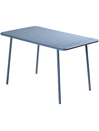 BERGAME Table de jardin 4 à 6 places 120cm jaune