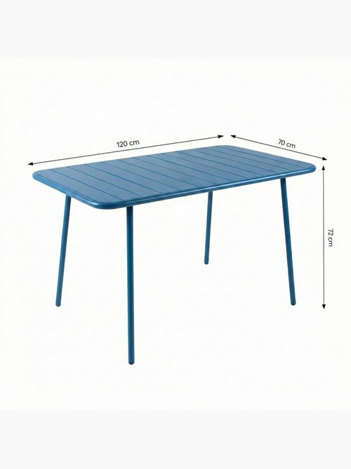 BERGAME Table de jardin 4 à 6 places 120cm bleu - Kiabi BERGAME Table de jardin 4 à 6 places 120cm bleu - Kiabi