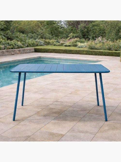 BERGAME Table de jardin 4 à 6 places 120cm bleu - Kiabi BERGAME Table de jardin 4 à 6 places 120cm bleu - Kiabi