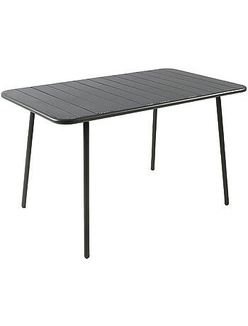 BERGAME Table de jardin 4 à 6 places 120cm jaune