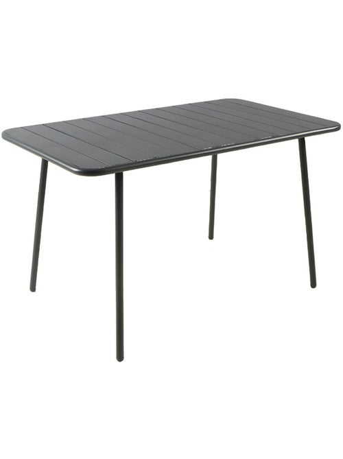 BERGAME Table de jardin 4 à 6 places 120cm gris foncé - Kiabi