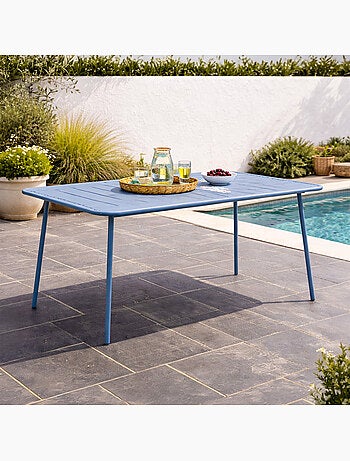 BERGAME Table de jardin 6 places 160cm jaune