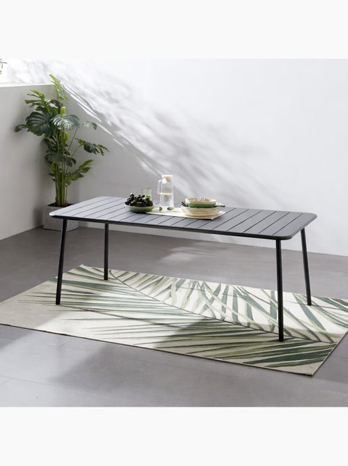 BERGAME Table de jardin 6 places 160cm gris foncé - Kiabi