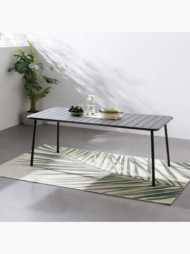 BERGAME Table de jardin 6 places 160cm gris foncé Gris - Kiabi