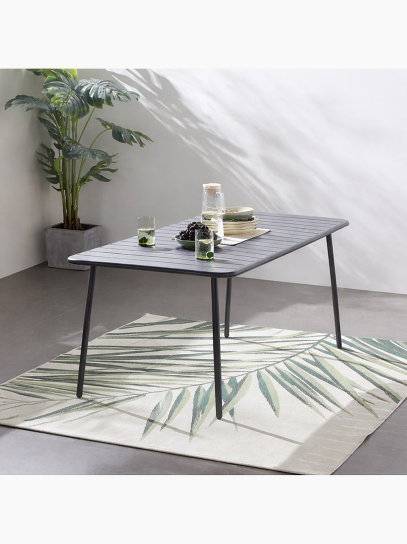 BERGAME Table de jardin 6 places 160cm gris foncé Gris - Kiabi