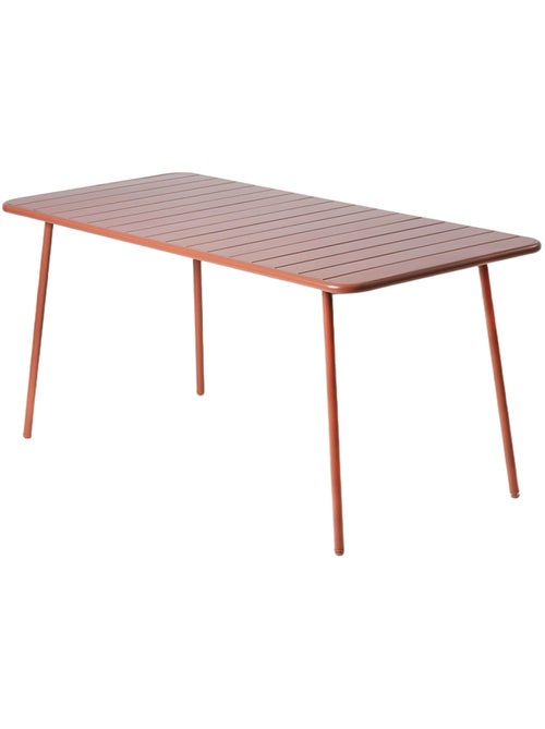 BERGAME Table de jardin 6 places 160cm terracotta - Kiabi
