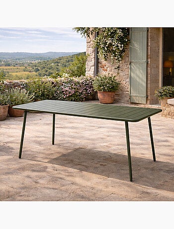 BERGAME Table de jardin 6 places 160cm jaune