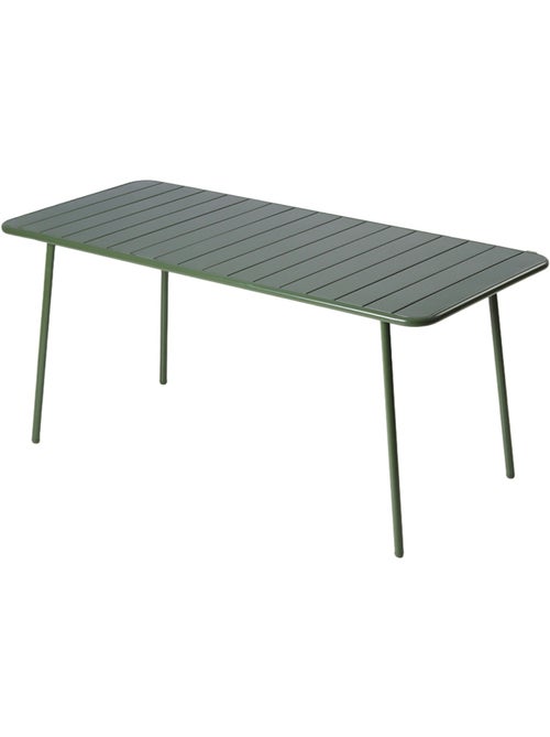 BERGAME Table de jardin 6 places 160cm vert - Kiabi