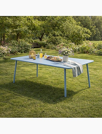 BERGAME Table de jardin 8-10 places 200cm jaune