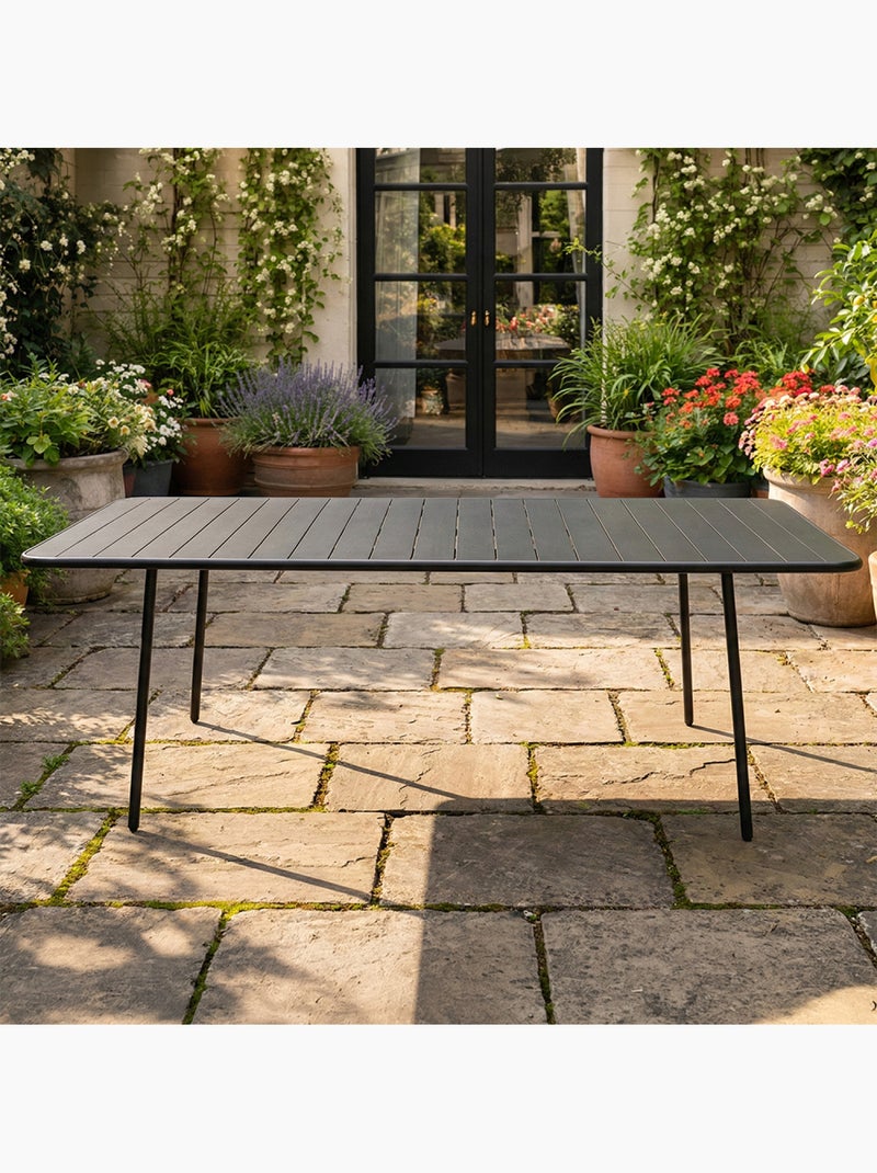 BERGAME Table de jardin 8-10 places 200cm gris foncé Gris - Kiabi