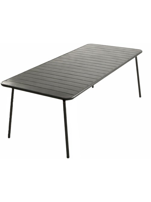 BERGAME Table de jardin 8-10 places 200cm gris foncé - Kiabi
