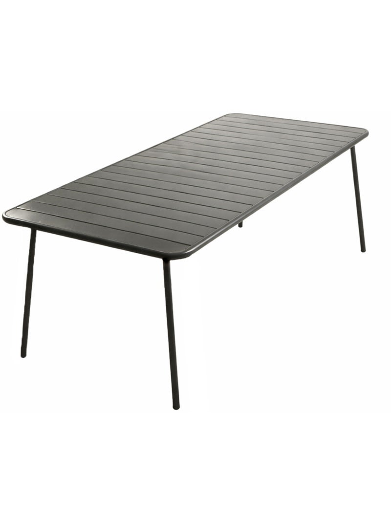 BERGAME Table de jardin 8-10 places 200cm gris foncé Gris - Kiabi