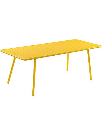 BERGAME Table de jardin 8-10 places 200cm jaune