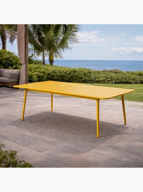 BERGAME Table de jardin 8-10 places 200cm jaune - Kiabi