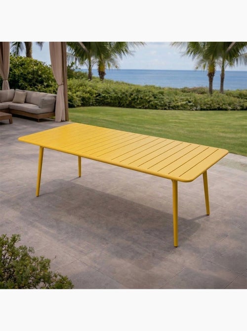 BERGAME Table de jardin 8-10 places 200cm jaune - Kiabi