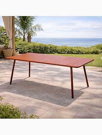 BERGAME Table de jardin 8-10 places 200cm jaune