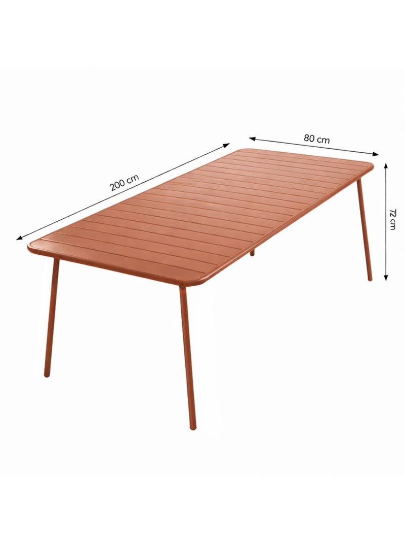 BERGAME Table de jardin 8-10 places 200cm terracotta Terracotta - Kiabi