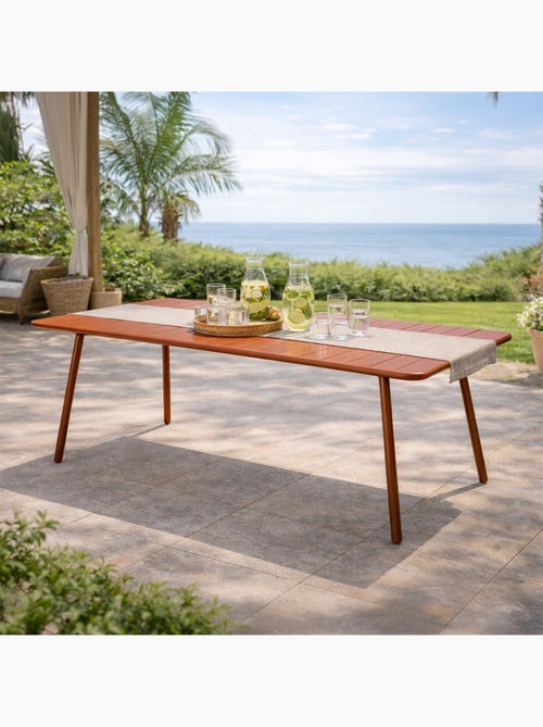 BERGAME Table de jardin 8-10 places 200cm terracotta - Kiabi