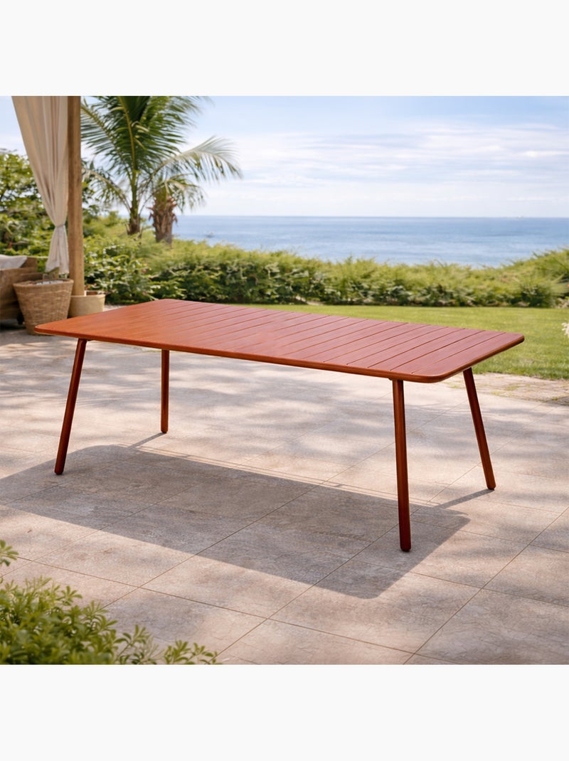 BERGAME Table de jardin 8-10 places 200cm terracotta Terracotta - Kiabi