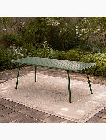 BERGAME Table de jardin 8-10 places 200cm jaune