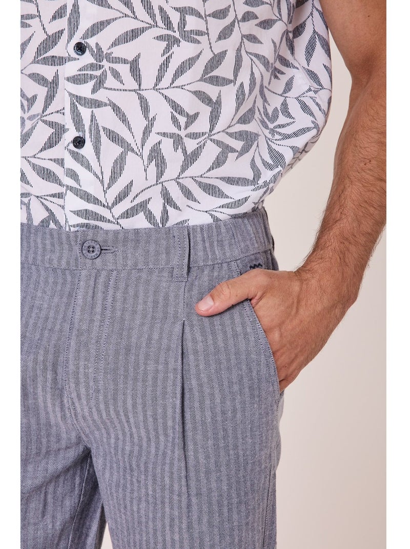 Bermuda 100% coton - Terre de Marins Bleu - Kiabi