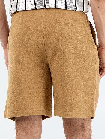 Bermuda à la taille élastiquée + cordons