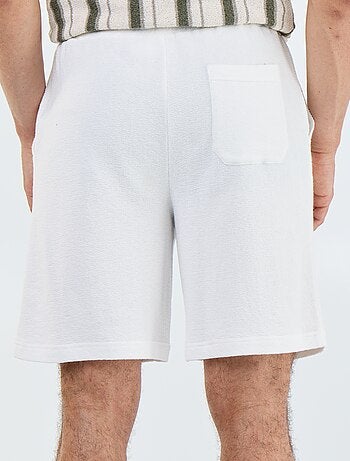 Bermuda à la taille élastiquée + cordons