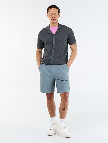 Bermuda à la taille élastiquée + cordons