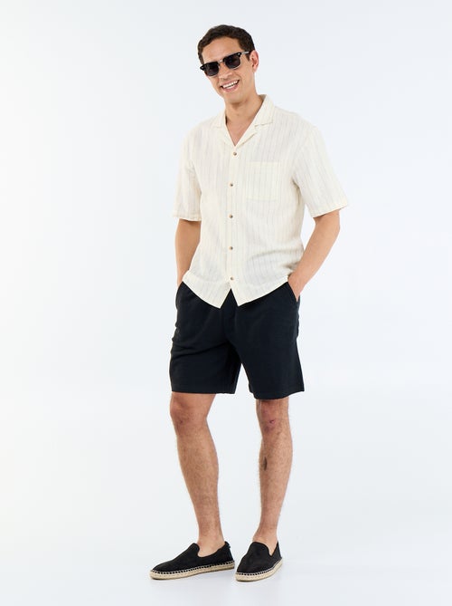 Bermuda à la taille élastiquée + cordons - Kiabi Bermuda à la taille élastiquée + cordons - Kiabi