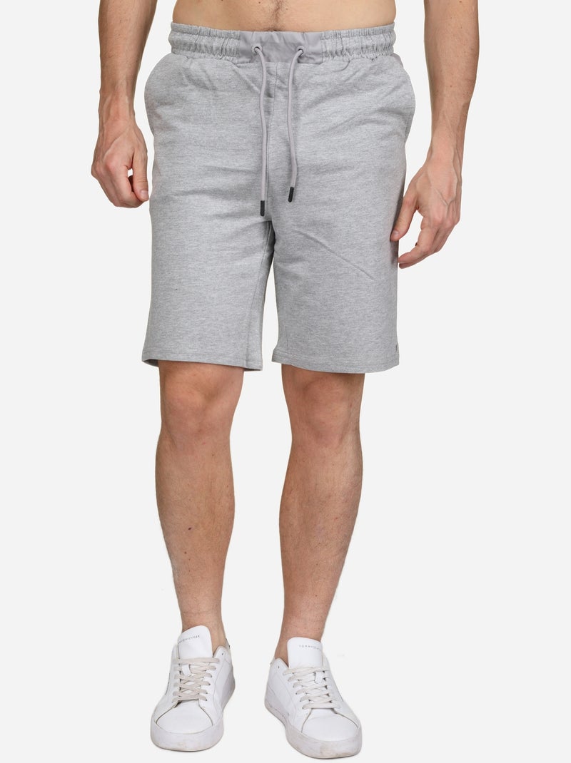 Bermuda a lacets Gris chiné - Kiabi