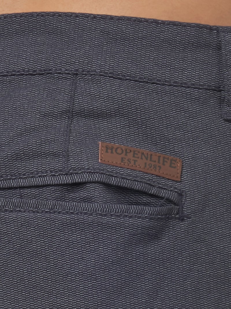 Bermuda à micro-motif Bleu marine - Kiabi