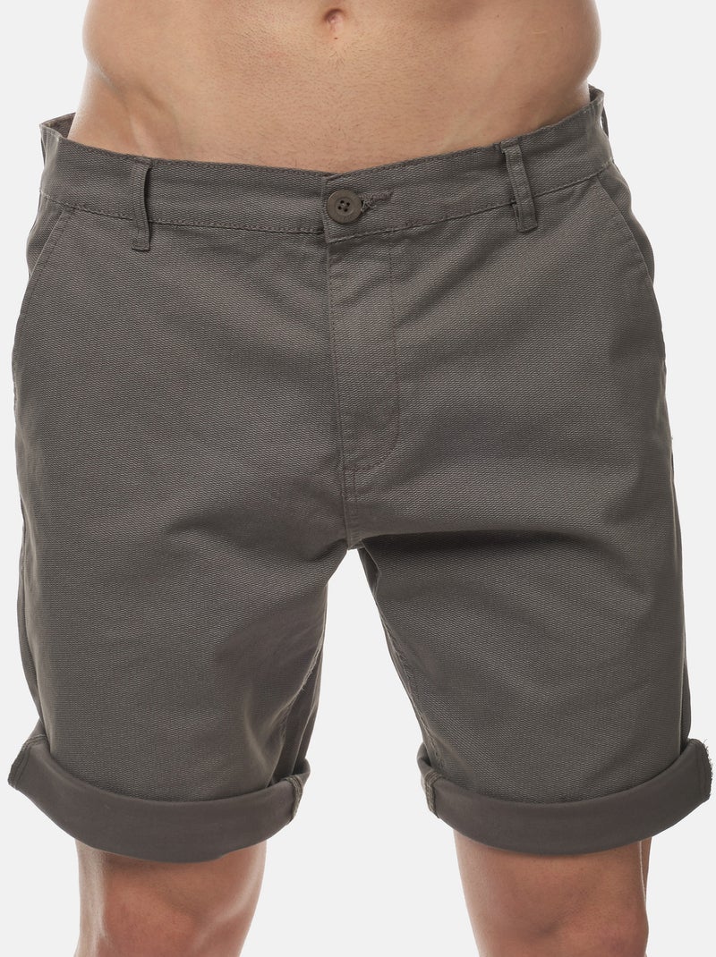 Bermuda à micro-motif Kaki - Kiabi