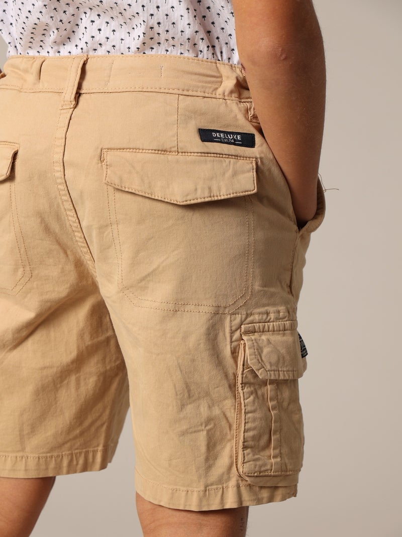 Bermuda à poches cargo 'Deeluxe' Beige coquille - Kiabi