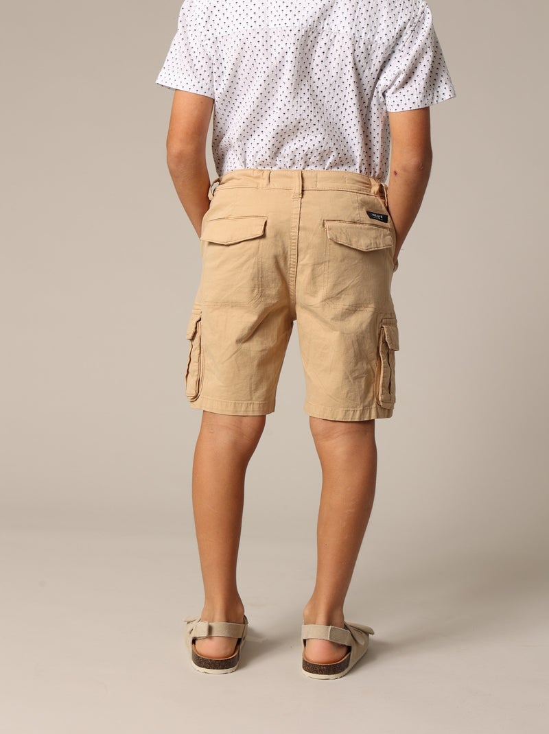 Bermuda à poches cargo 'Deeluxe' Beige coquille - Kiabi