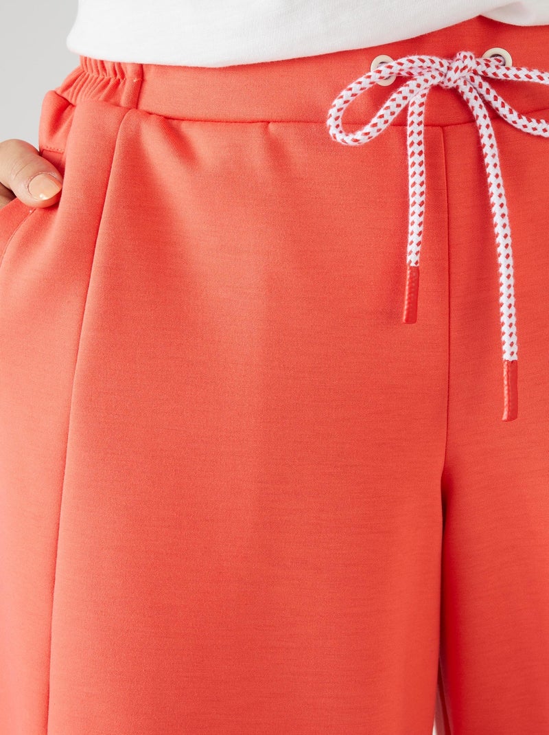 Bermuda ample maille douce - Happy D. by Damart Orange corail - Kiabi