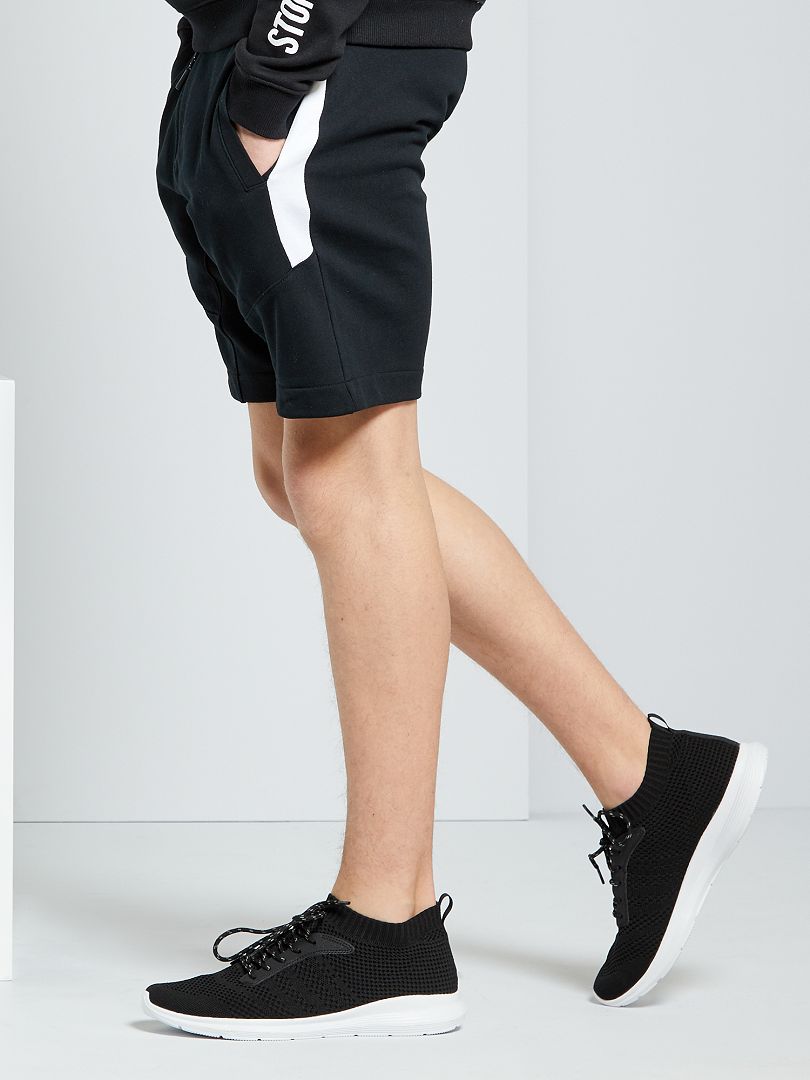Bermuda/Short Long PANZERI Rouge à Bandes Blanches - Taille XL (tour 30") - Neuf Avec étiquettes