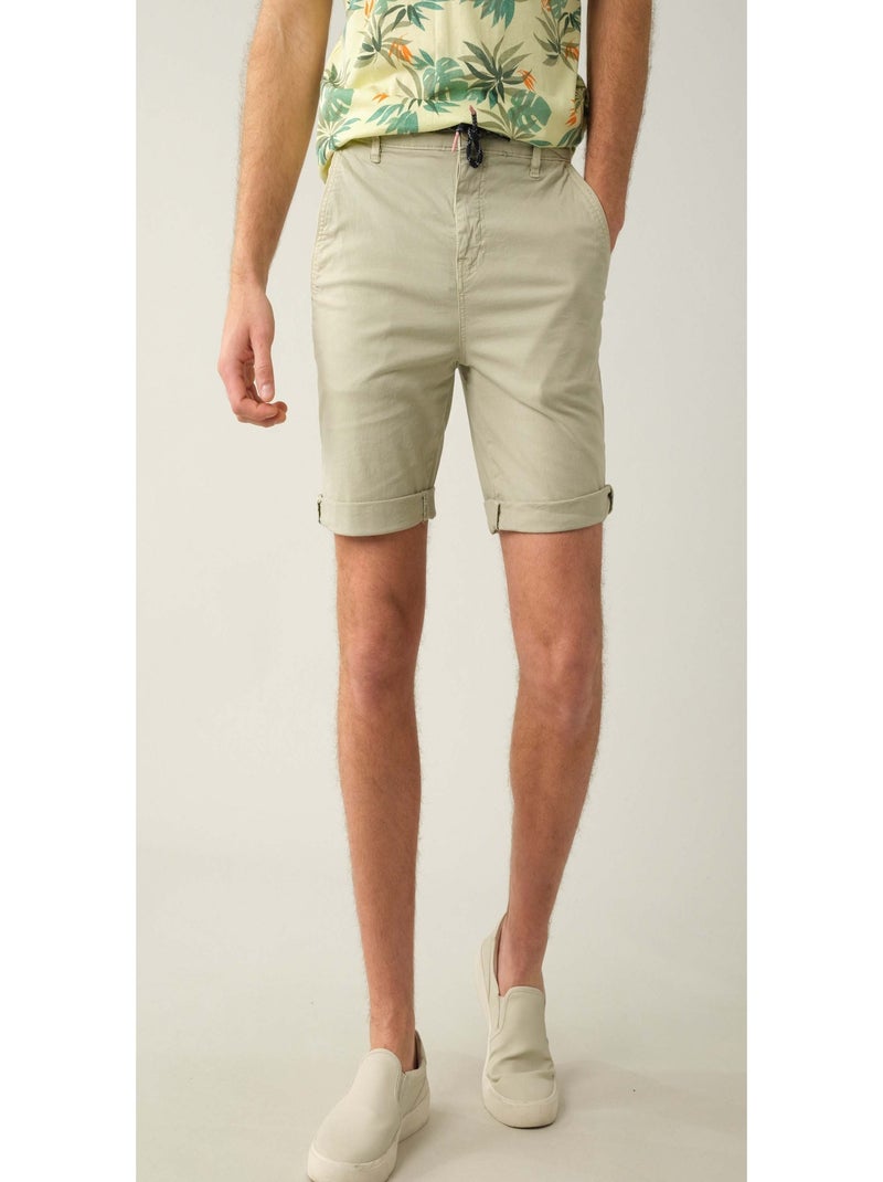 Bermuda avec cordon 'Deeluxe' Beige gris - Kiabi