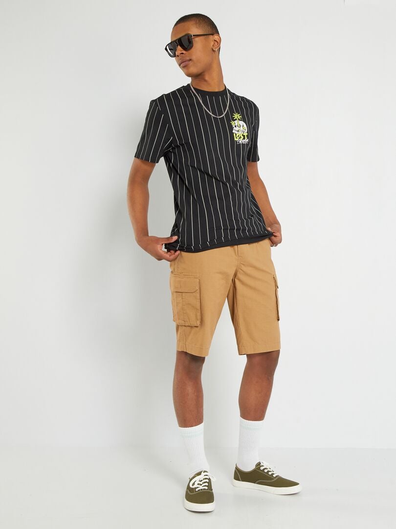 Bermuda avec poches cargo Beige - Kiabi