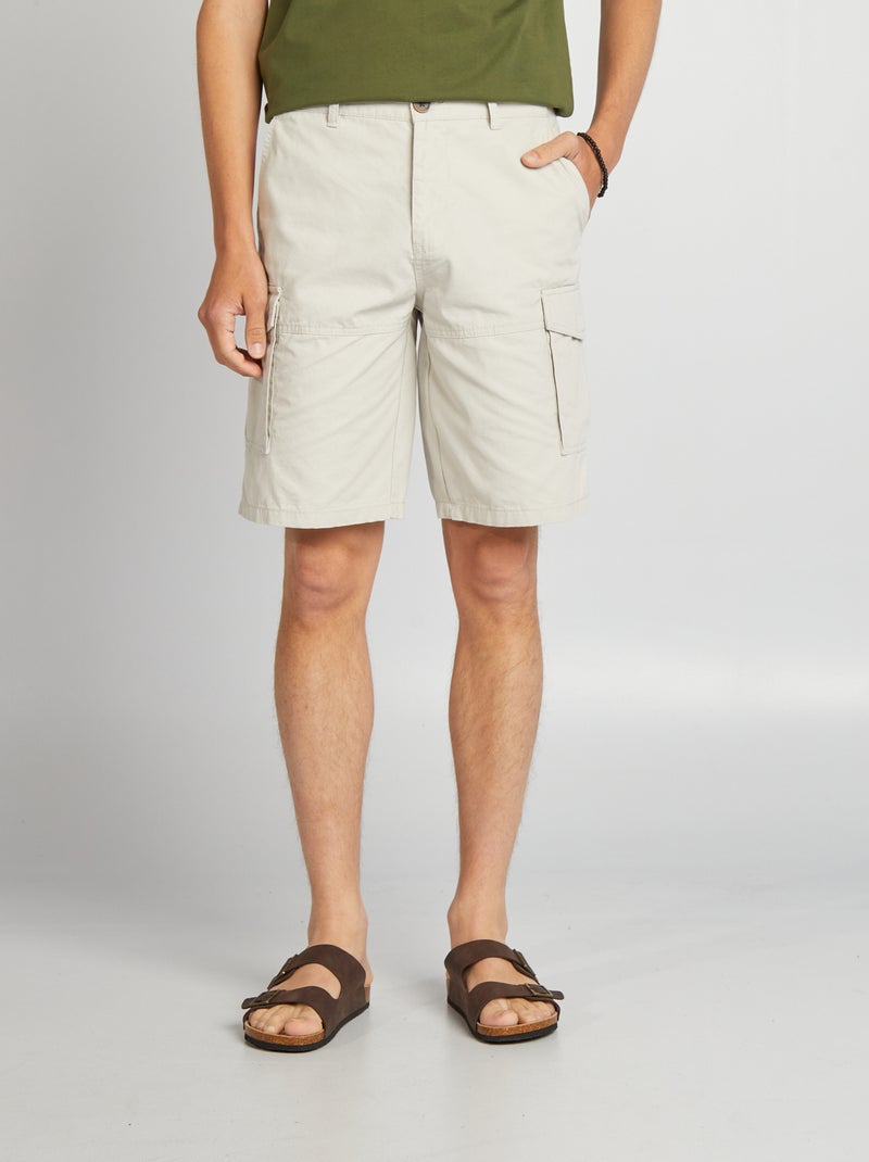 Bermuda avec poches sur les côtés Gris - Kiabi