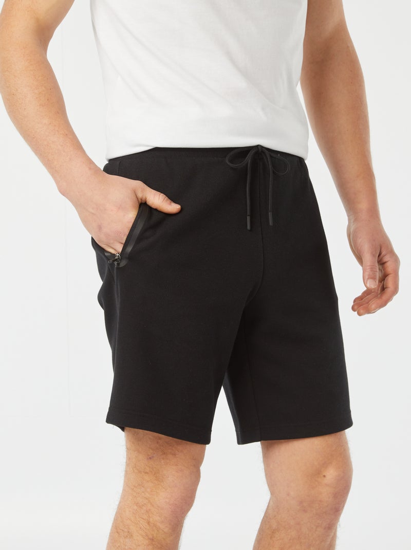 Bermuda avec poches zippées NOIR - Kiabi