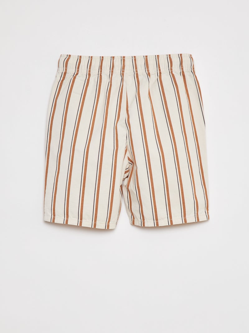 Bermuda avec taille élastiquée BEIGE - Kiabi