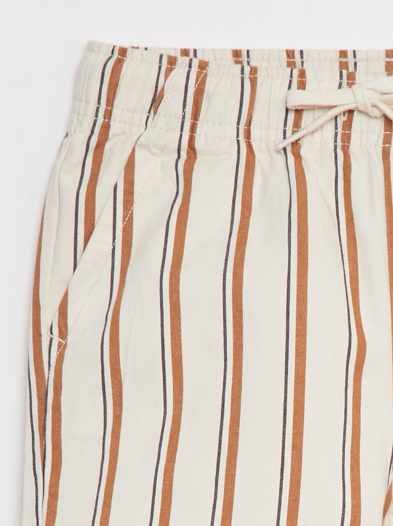 Bermuda avec taille élastiquée BEIGE - Kiabi