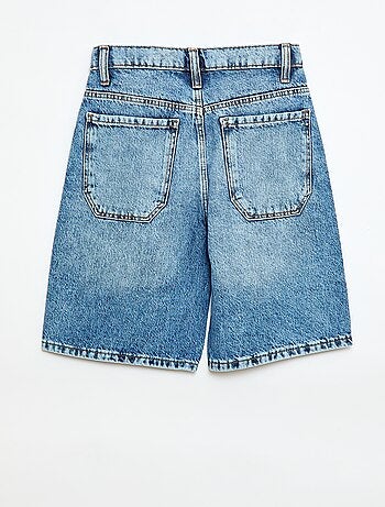 Bermuda baggy denim en coton